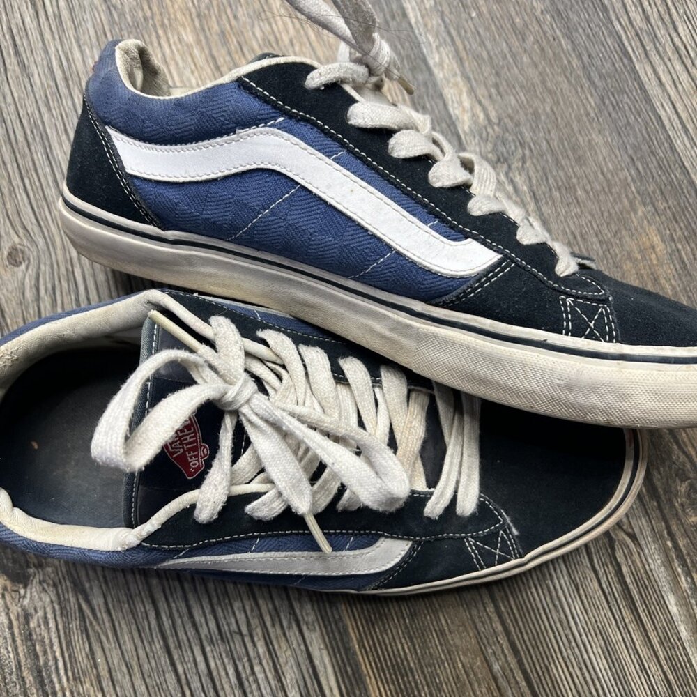 Vans Skate Shoe Blue Chunky Fat Tongue Skateboard La Criptados Mens 11 - Picture 2 of 10